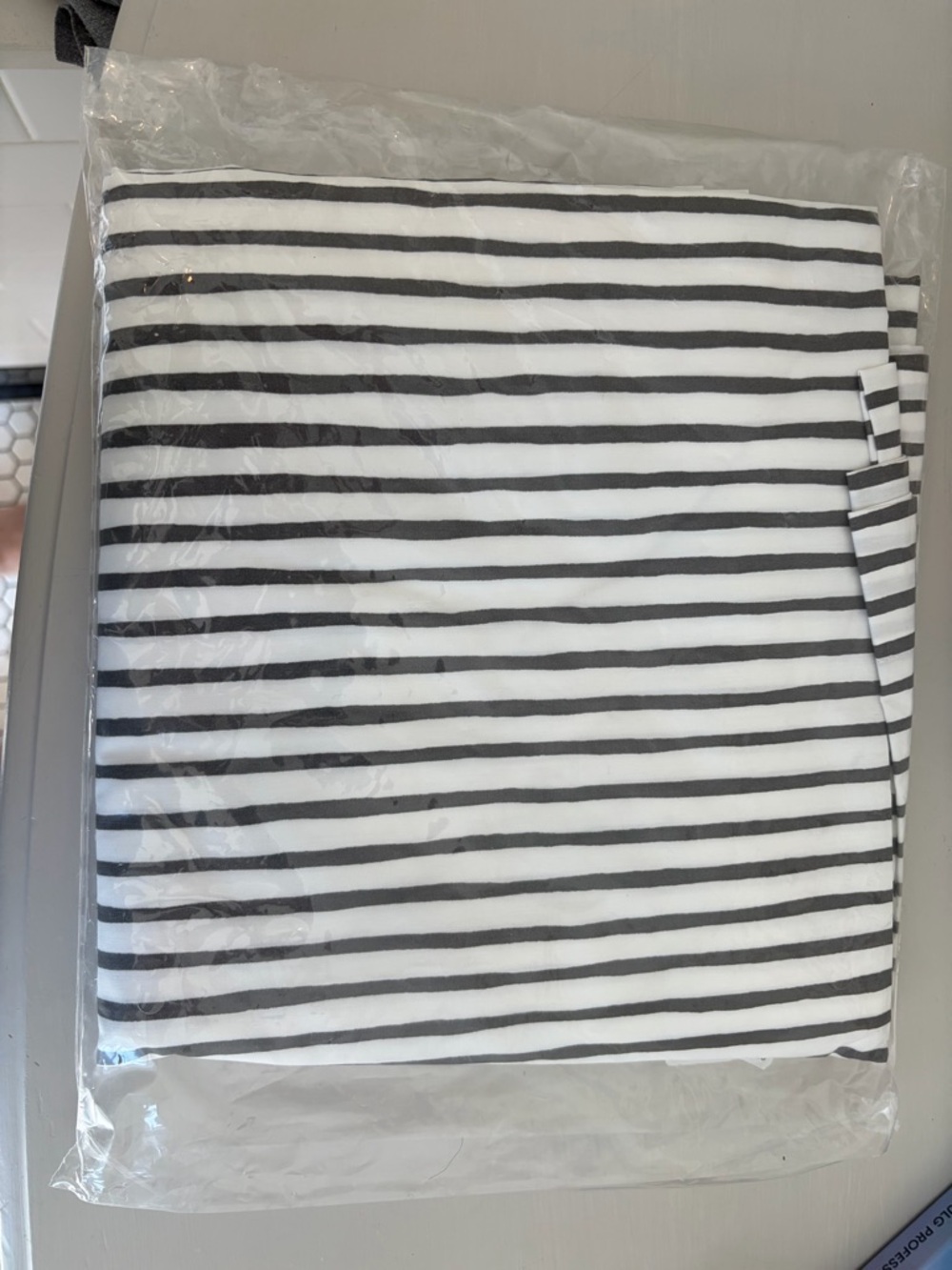 Schoolhouse Electric Painterly Stripe shower curtain